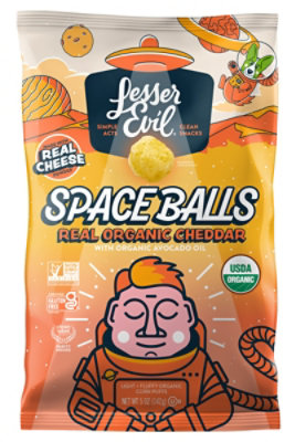 Lesser Evil Space Balls Real Cheese 5oz - 5 OZ - Image 2