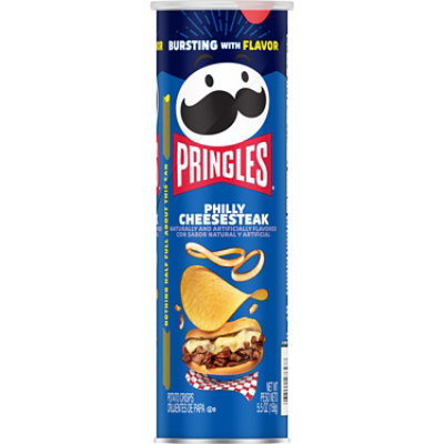 Pringles Potato Crisps Chips Philly Cheesesteak Lunch Snacks - 5.5 Oz - Image 1