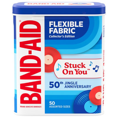 Bandaid Flex Fab Assort 50ct Tin - 50 CT - Image 1