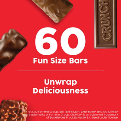 Butterfinger CRUNCH Baby Ruth & 100 Grand Assorted Fun Size Chocolate Candy Bars - 60 - 37.2 Oz - Image 5