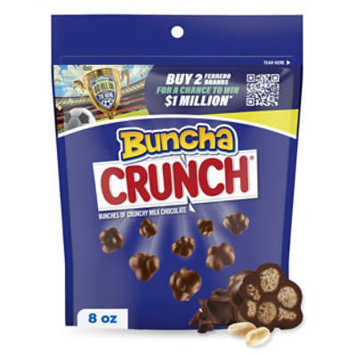 CRUNCH Milk Chocolate and Crisped Rice Resealable Bag - 8 Oz