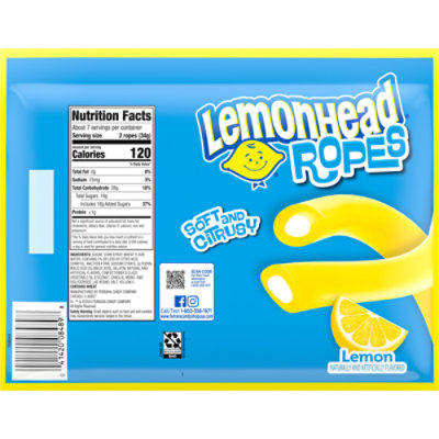 Lemonhead Ropes Candies 9 Ounce Laydown Bag - 9. OZ - Image 2