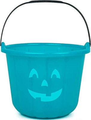 Teal Pumpkin Halloween Trick or Treat Bucket 8.5 in (2 Pack)-Official Teal Pumpkin Project Allergy-Friendly Candy Pail Accessory and Party Supplies - Image 2