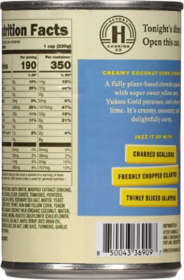 Heyday Canning Co Soup Creamy Coconut Corn Chowder 15oz - 15 OZ - Image 5