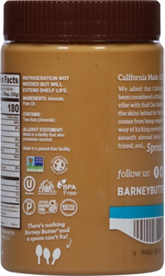 Barney Butter Almond Butter Bare Smooth 16oz - 16 OZ - Image 5