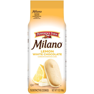 Pepperidge Farm Milano White Chocolate Lemon Flavored Cookies - 7 Oz - Image 1