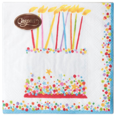 Birthday Cake Napkin Cocktail - EA - Image 1