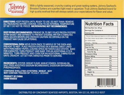 Johnny Seafood Breaded Oysters 8 Oz - 8 OZ - Image 6