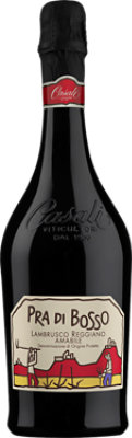 Casali Pra Di Bosso Amabile Lambrusco Wine - 750 ML - Image 1