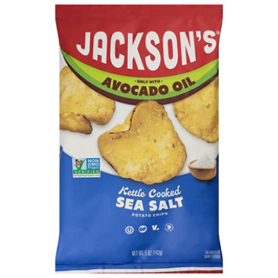 Jacksons Classic Kettle Sea Salt Potato Chips In Avocado Oil - 5 OZ - Image 1