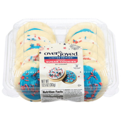 Overjoyed Frosted Patriotic Sugar Cookies - 13.5 OZ