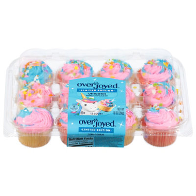 Overjoyed Unicorn Mini Cupcakes - 12 Count