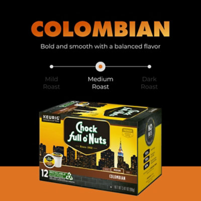 Chock Full O'nuts Single Serve 12 Count Colombian K-cup - 3.47 OZ - Image 3
