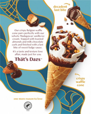 Haagen Dazs Toasted Almond Fudge Belgian Waffle Cones  4ct, 14.88 Fz - 14.88 FZ - Image 5