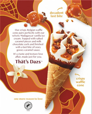 Haagen Dazs Vanilla Salted Caramel Belgian Waffle Cones  4ct, 14.88 Fz - 14.88 FZ - Image 6