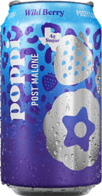Poppi Prebiotic Post Malone Wild Berry 12fz - 12 FZ - Image 1