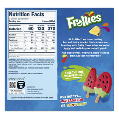 Frollies Pineapple Bars, 6 Ct, 15 Fz - 6-2.5 FZ - Image 2