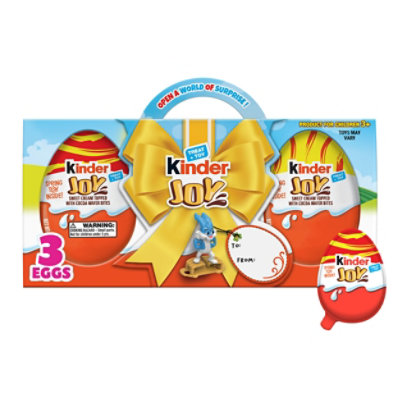 Kinder Joy Easter Eggs with Toy Inside for Easter Egg Hunts 0.7 Oz each - 3 Eggs - Image 1
