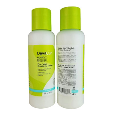 Deva Curl No-Poo Original Cleanser 3 oz Each Travel Size Pack of 2 - Image 1