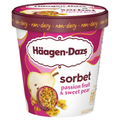 Haagen Dazs Passion Fruit And Sweet Pear Sorbet - 8-1.75FZ - Image 2