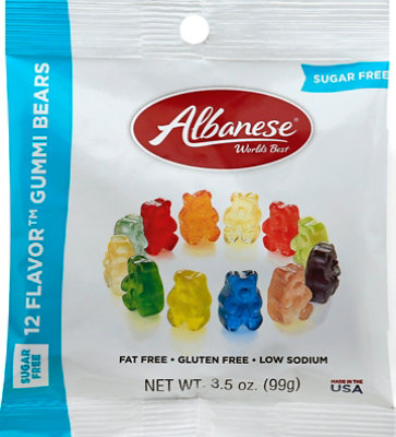 Albanese 12 Flavor Zero Sugar Gummi Bears, 3.5 oz, Regular Size