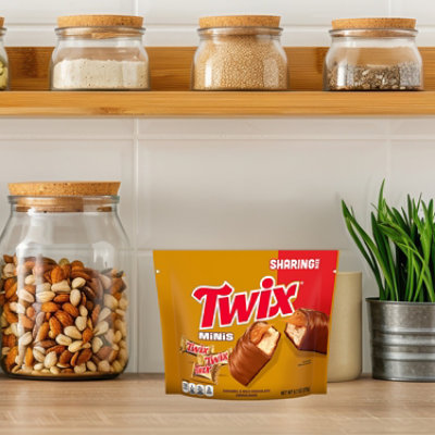 Twix Minis Caramel and Milk Chocolate Candy Bars Sharing Size Resealable Bag - 9.7 Oz - Image 5
