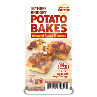 Three Bridges Uncured Bacon & Cheese Potato Bakes - 4.6 OZ - Image 1