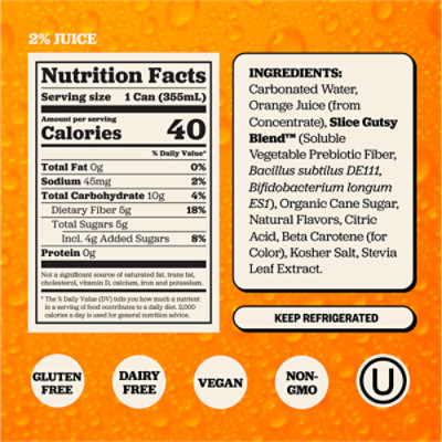 Slice Orange Healthy Soda - 12 FZ - Image 2