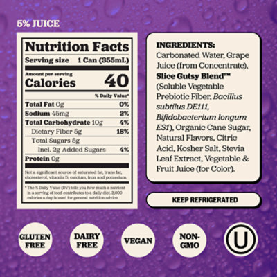 Slice Grape Healthy Soda - 12 FZ - Image 2