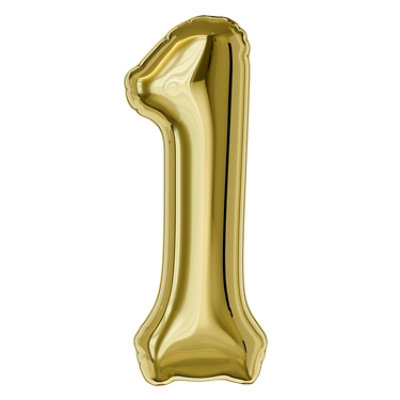 American Greetings Number '1' Gold Foil Large Balloon - Each - Image 1