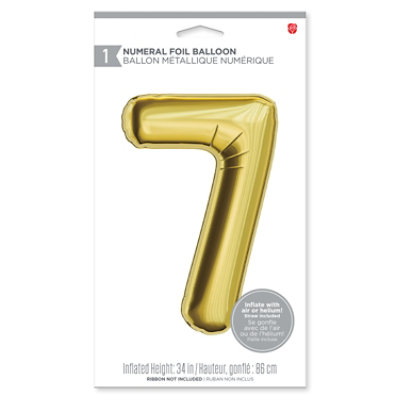 American Greetings Number '7' Gold Foil Large Number Balloon - Each - Image 2