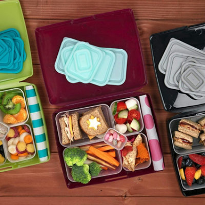 Bentology Bento Lunch Box Set w/ 5 Removable, Leak Proof Containers, On-the-Go Meal & Compartments - Stackable, Microwave Safe Containers w Lids - Image 4