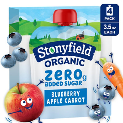 Stonyfield Organic Apple Blueberry Carrot Multi-pack 4pk , 4-3.5 Oz - 4-3.5 OZ - Image 2
