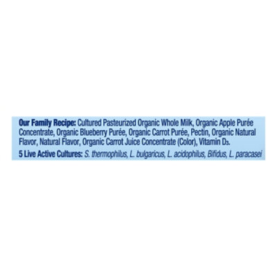 Stonyfield Organic Apple Blueberry Carrot Multi-pack 4pk , 4-3.5 Oz - 4-3.5 OZ - Image 4