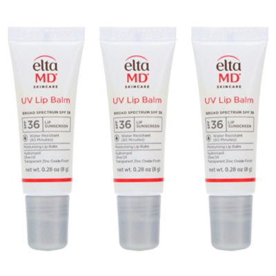 EltaMD UV Lip Balm SPF 36 Broad Spectrum 0.28 oz 3 Pack - Image 1