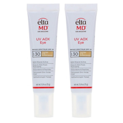 EltaMD UV AOX Eye Broad Spectrum SPF 30 Tinted Eye Sunscreen 0.4 oz 2 Pack - Image 1