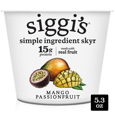 Siggi's Icelandic Skyr Lowfat Yogurt, Mango Passionfruit, 5.3 Oz. - 5.3 OZ
