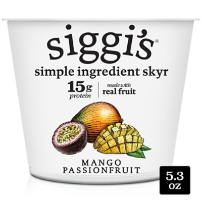 Siggi's Icelandic Skyr Lowfat Yogurt, Mango Passionfruit, 5.3 Oz. - 5.3 OZ - Image 1