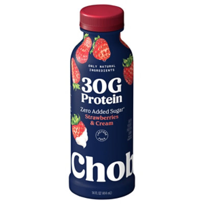 Chobani 30g Protein Lowfat Greek Yogurt Drink Strawberries & Cream 14 Oz - 14 OZ - Image 3