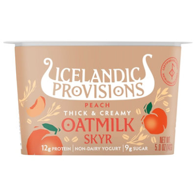 Icelandic Provisions Oatmilk Skyr Peach 5 Oz - 5 OZ
