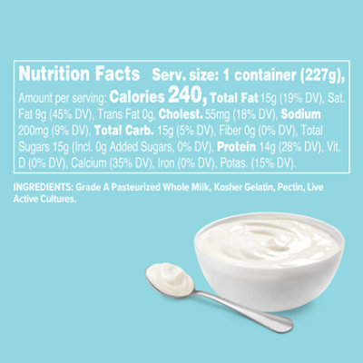 Noosa Perfectly Plain Yoghurt 8 Oz - 8 OZ - Image 3