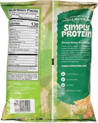 Simplyprotein Tortilla Chips Lime - 4.58 OZ - Image 5