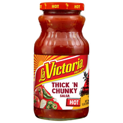 La Victoria Thick & Chunky Hot Salsa, 15.5 Oz - 15.5 OZ - Image 1