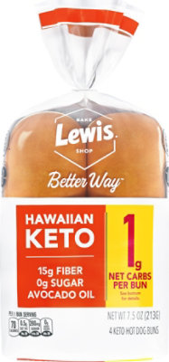 Lewis Bake Shop Healthy Life Hawaiian Keto Hot Dog Buns - EA - Image 1