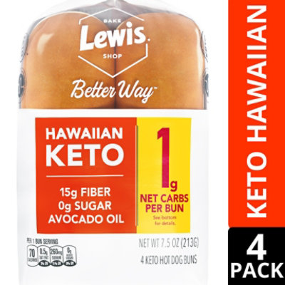 Lewis Bake Shop Healthy Life Hawaiian Keto Hot Dog Buns - EA - Image 2