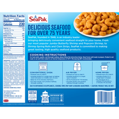 Seapak Popcorn Shrimp - 22 OZ - Image 3