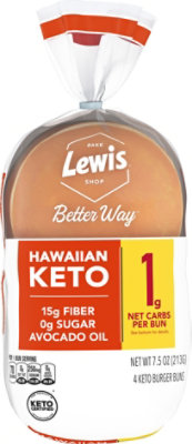 Lewis Bake Shop Healthy Life Hawaiian Keto Burger Bun - EA - Image 1