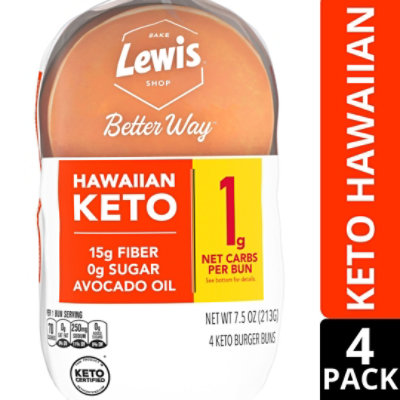 Lewis Bake Shop Healthy Life Hawaiian Keto Burger Bun - EA - Image 2