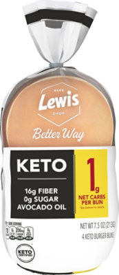 Lewis Bake Shop Healthy Life Keto Burger Buns - 7.5 OZ - Image 1