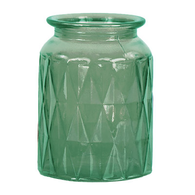 Overjoyed Boutique Diamond Vase Frosty Green - Each - Image 1